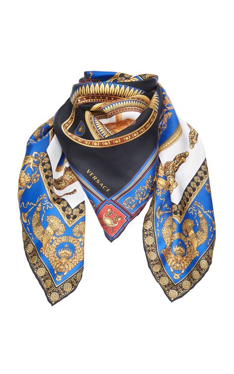 women's versace scarf|versace printed silk scarf.